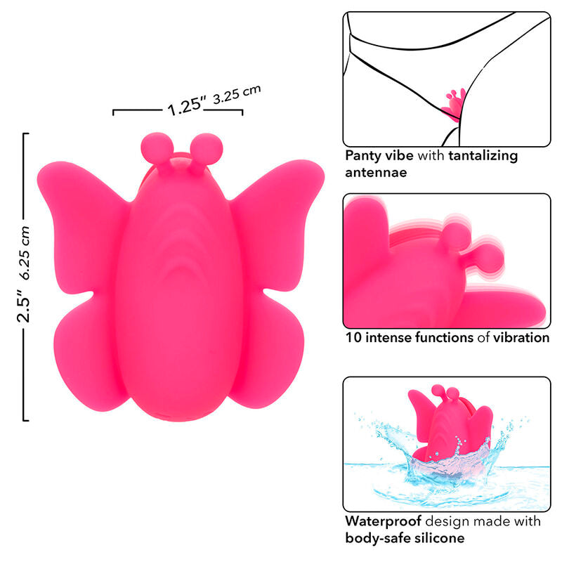CALEXOTICS - NEON VIBES THE FLUTTER VIBE STIMULATOR 10 VIBRATIONS PINK - Amore24