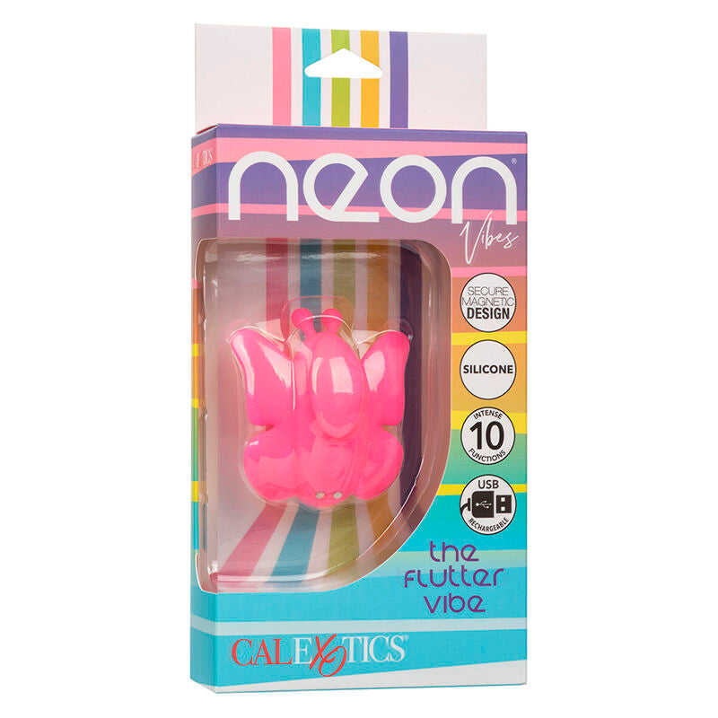 CALEXOTICS - NEON VIBES THE FLUTTER VIBE STIMULATOR 10 VIBRATIONS PINK - Amore24