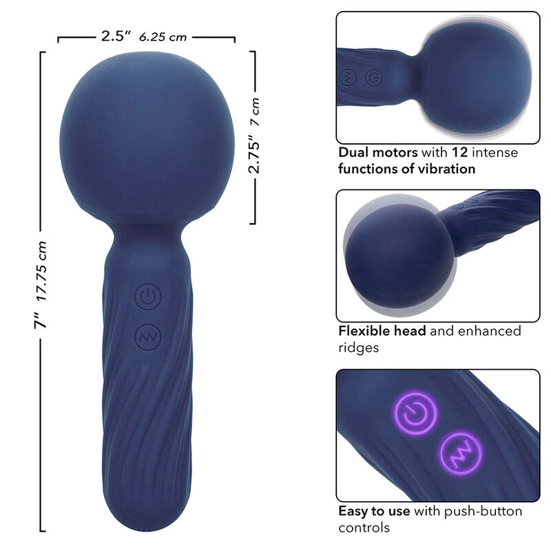 CALEXOTICS - CHARISMA SEDUCTION MASSAGER 12 FUNCTIONS 17.75 CM X 6.25 CM PURPLE - Amore24