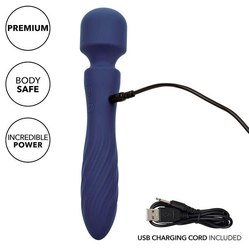 CALEXOTICS - CHARISMA MYSTIQUE MASSAGER DUAL MOTORS 12 FUNCTIONS 20,5 CM X 4.5 CM PURPLE - Amore24