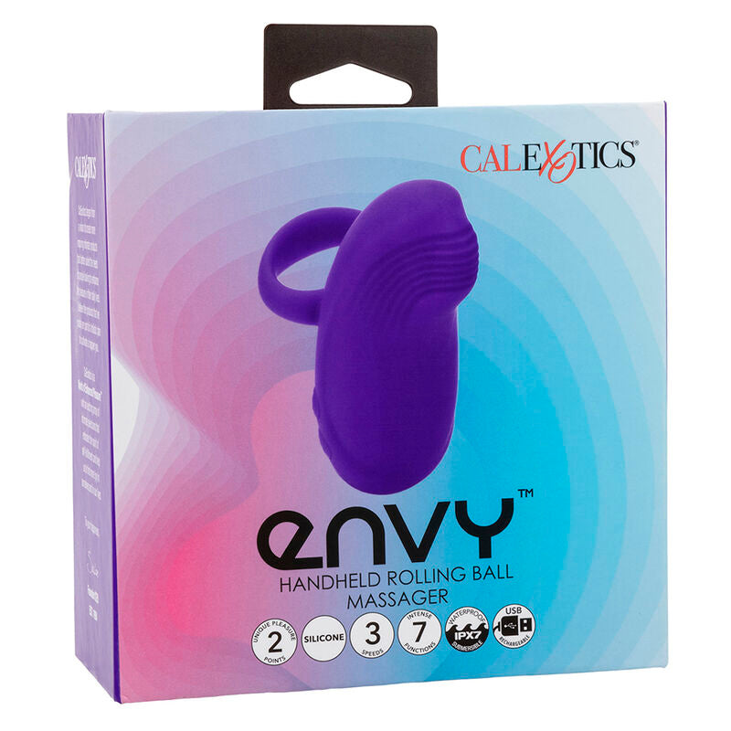 CALEXOTICS - ENVY HANDHELD ROLLING BALL MASSAGER 7 VIBRATIONS PURPLE - Amore24