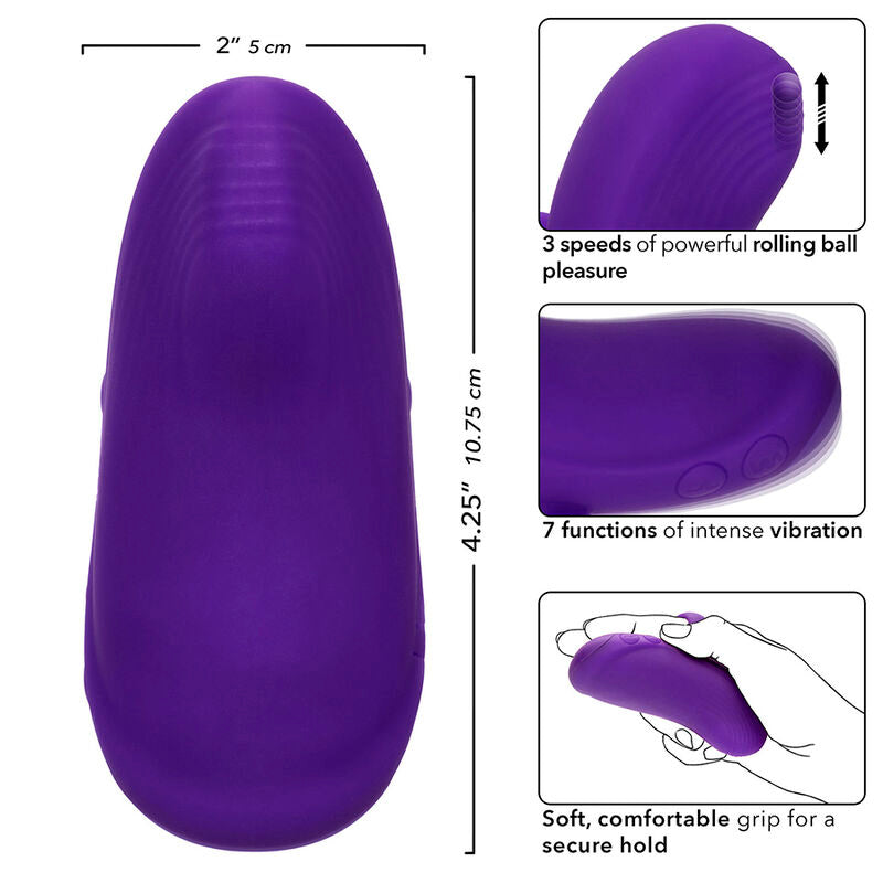 CALEXOTICS - ENVY HANDHELD ROLLING BALL MASSAGER 7 VIBRATIONS PURPLE - Amore24