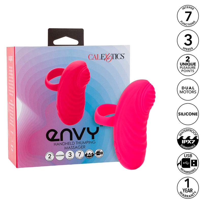 CALEXOTICS - ENVY HANDHELD ROLLING BALL MASSAGER 7 VIBRATIONS PINK - Amore24