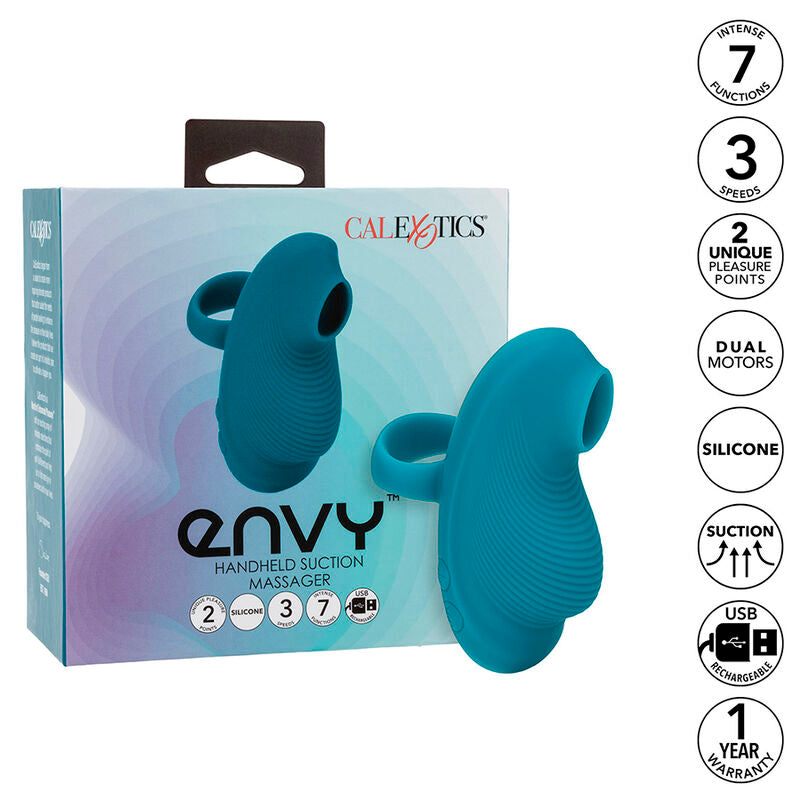 CALEXOTICS - ENVY HANDHELD ROLLING BALL MASSAGER 7 VIBRATIONS BLUE - Amore24