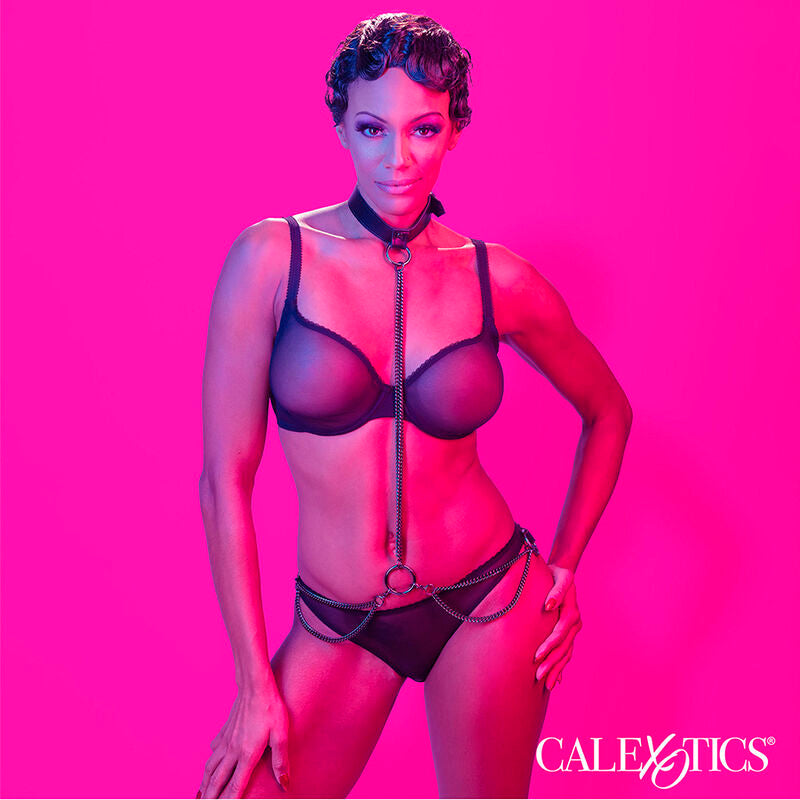 CALEXOTICS - EUPHORIA CHAIN HALTER COLLAR & LEASH - Amore24