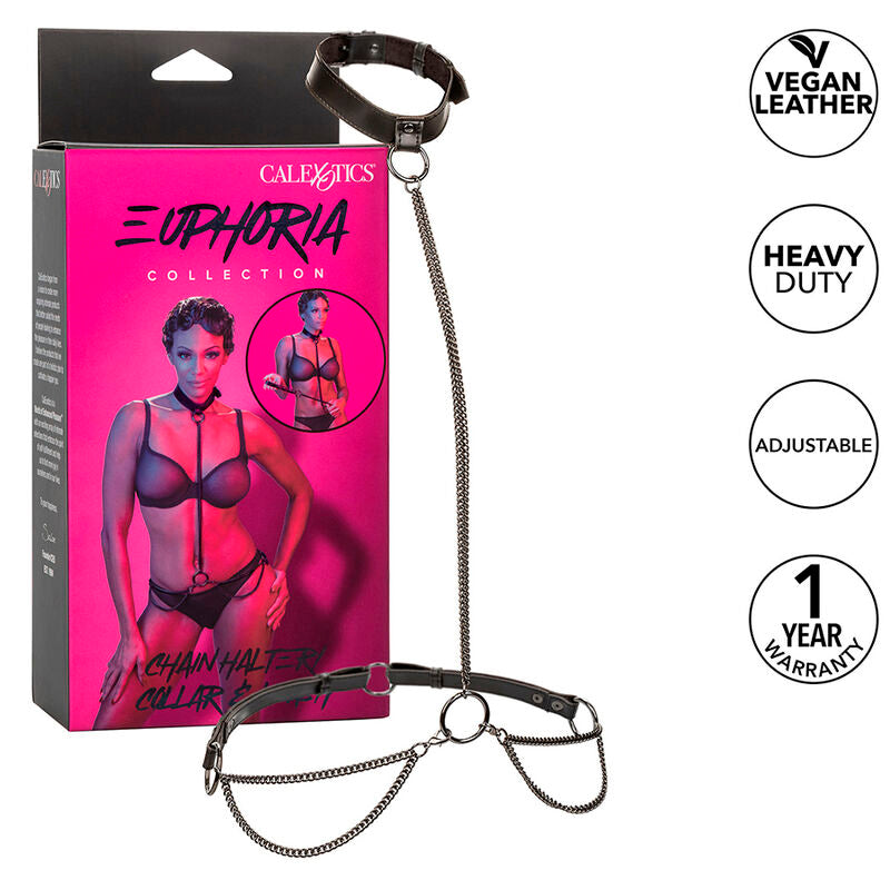 CALEXOTICS - EUPHORIA CHAIN HALTER COLLAR & LEASH - Amore24