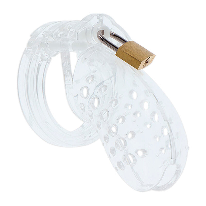HIDDEN DESIRE - EXTREME CHASTITY COCK CAGE ACRYLIC ADJUSTABLE CLEAR - Amore24