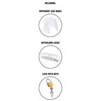 HIDDEN DESIRE - EXTREME CHASTITY COCK CAGE ACRYLIC ADJUSTABLE CLEAR - Amore24