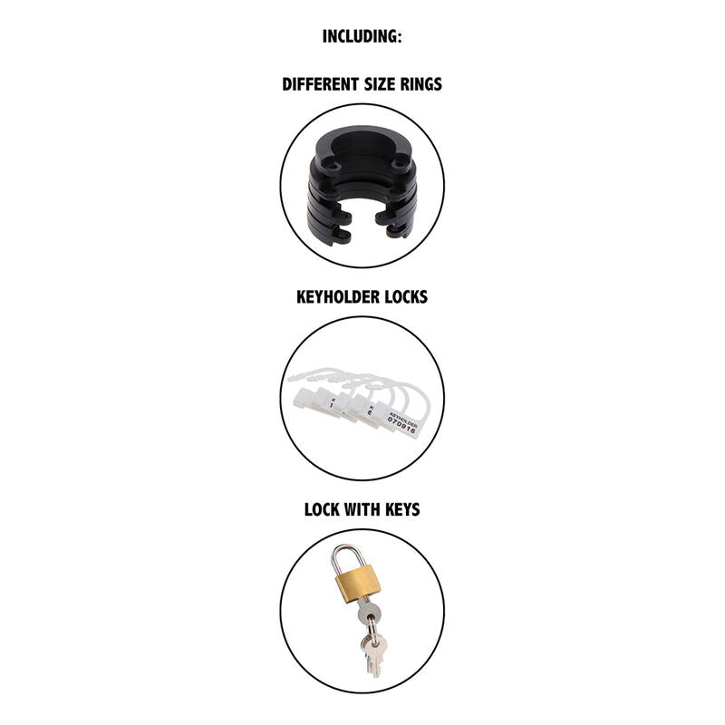 HIDDEN DESIRE - EXTREME CHASTITY COCK CAGE SILICONE SIZE S BLACK - Amore24