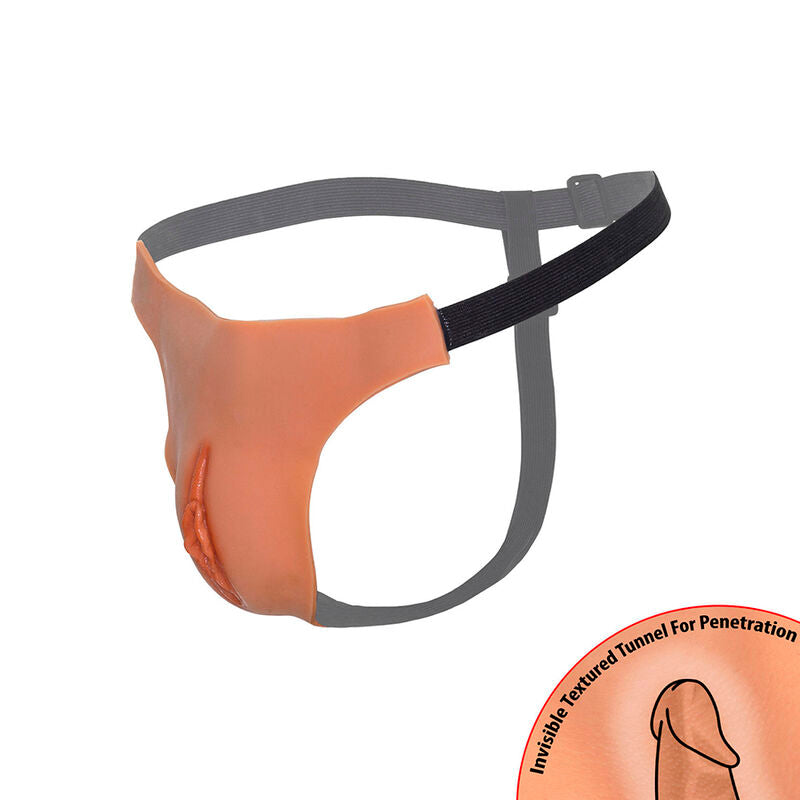 HIDDEN DESIRE - ALTER EGO ADJUSTABLE OPEN VAGINA STRING FLESH - Amore24