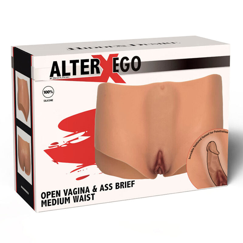 HIDDEN DESIRE - ALTER EGO OPEN VAGINA & ASS BRIEF MEDIUM WAIST FLESH - Amore24