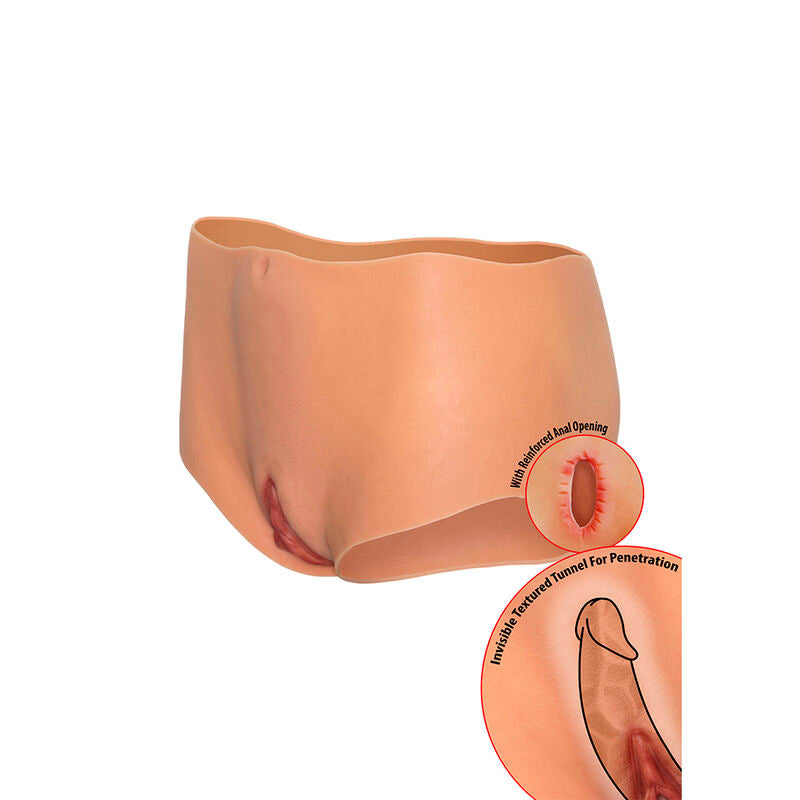 HIDDEN DESIRE - ALTER EGO OPEN VAGINA & ASS BRIEF MEDIUM WAIST FLESH - Amore24