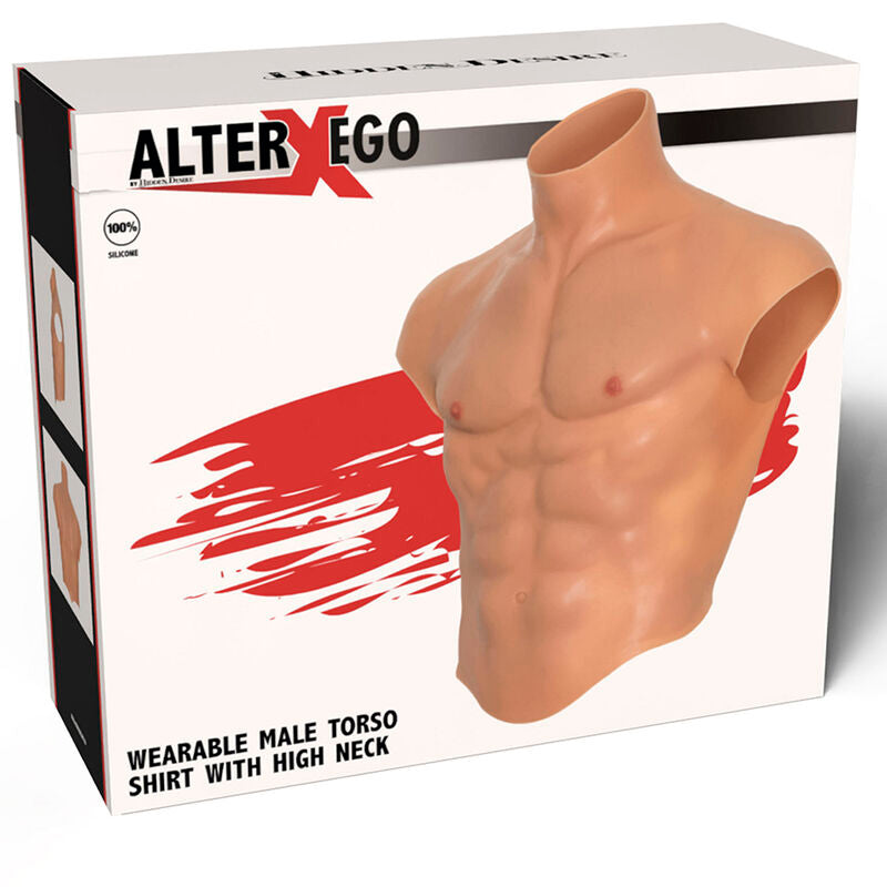 HIDDEN DESIRE - ALTER EGO SILICONE MALE TORSO SHIRT WITH ABS FLESH - Amore24