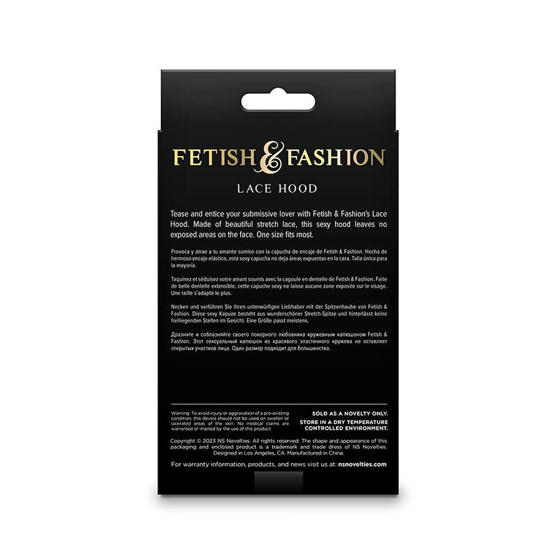 NS NOVELTIES - FETISH & FASHION LACE HOOD BLACK - Amore24
