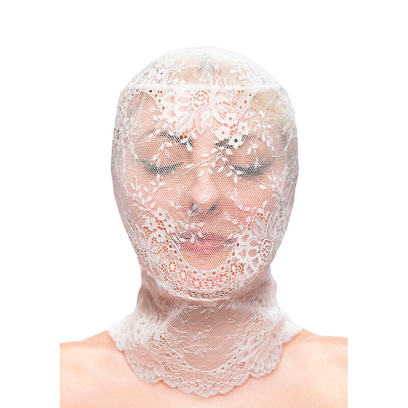 NS NOVELTIES - FETISH & FASHION LACE HOOD WHITE - Amore24
