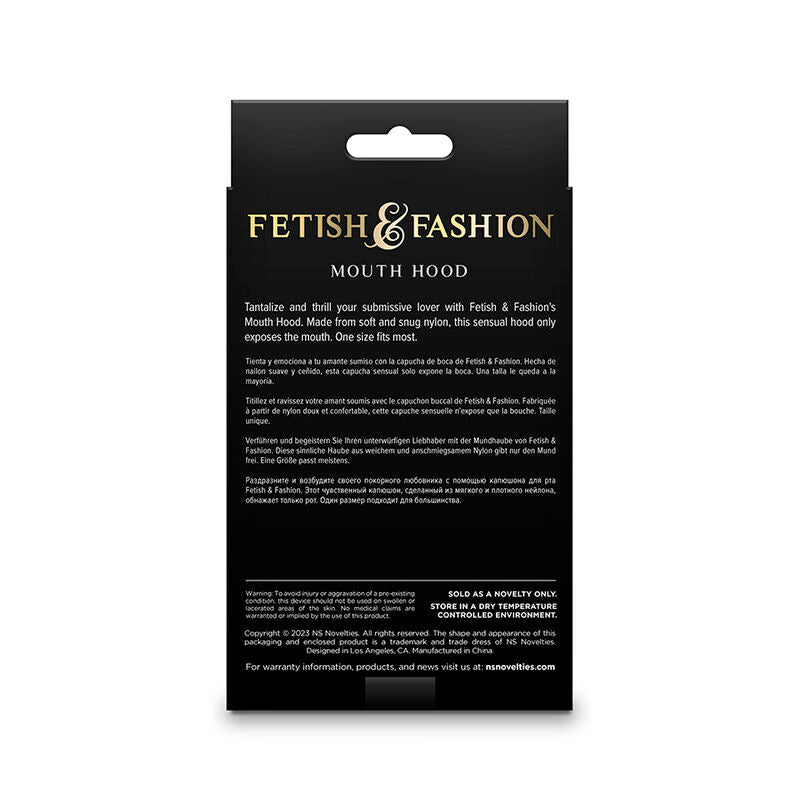 NS NOVELTIES - FETISH & FASHION MOUTH HOOD NYLON WHITE - Amore24