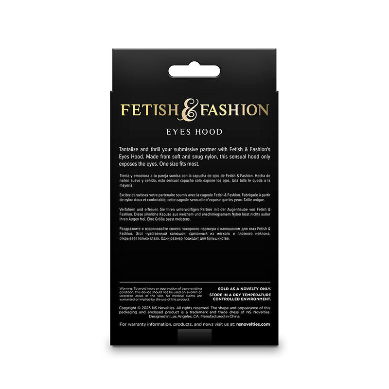 NS NOVELTIES - FETISH & FASHION EYES HOOD NYLON BLACK - Amore24