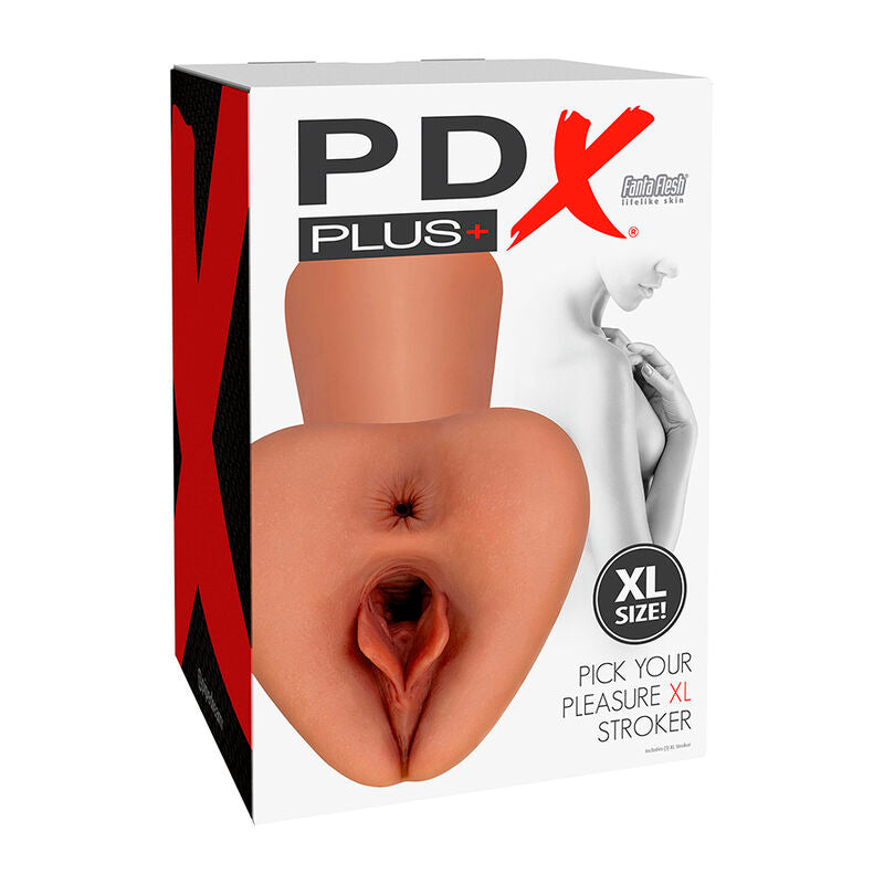 PDX PLUS - PICK YOUR PLEASURE XL REALISTIC STROKER BROWN - Amore24