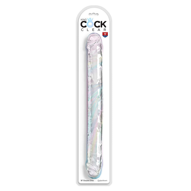 KING COCK - DOUBLE TROUBLE DOUBLE DILDO 46 CM CLEAR - Amore24