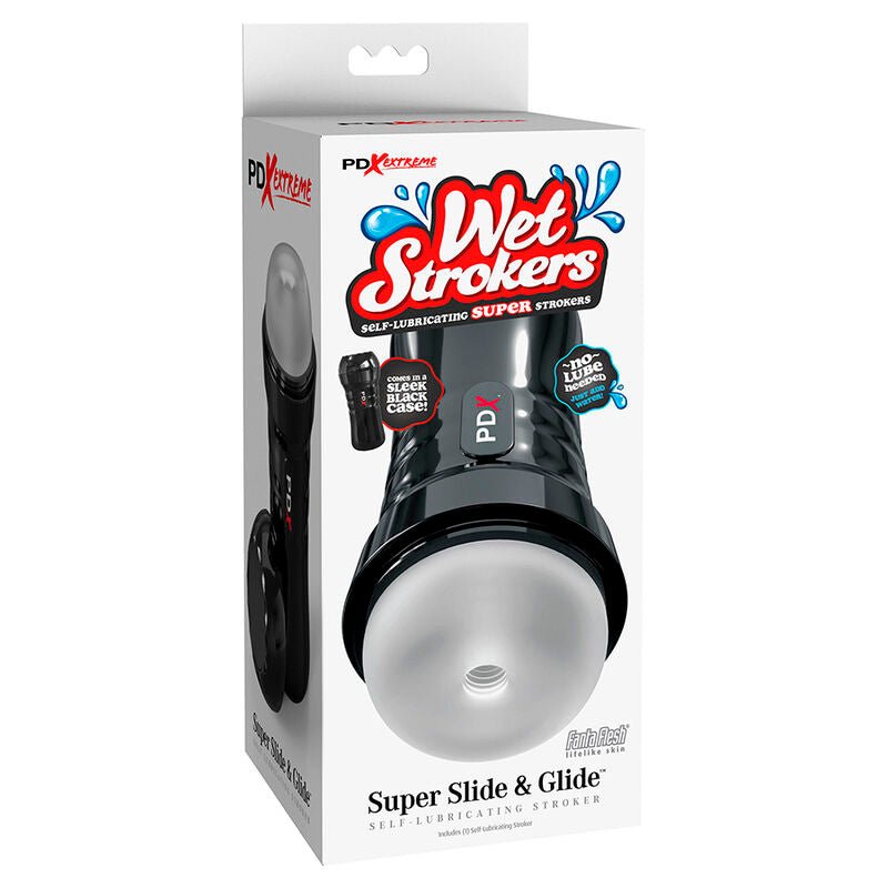 PDX EXTREME - SLIDE & GLIDE SELF - LUBRICATING MASTURBATOR CLEAR - Amore24