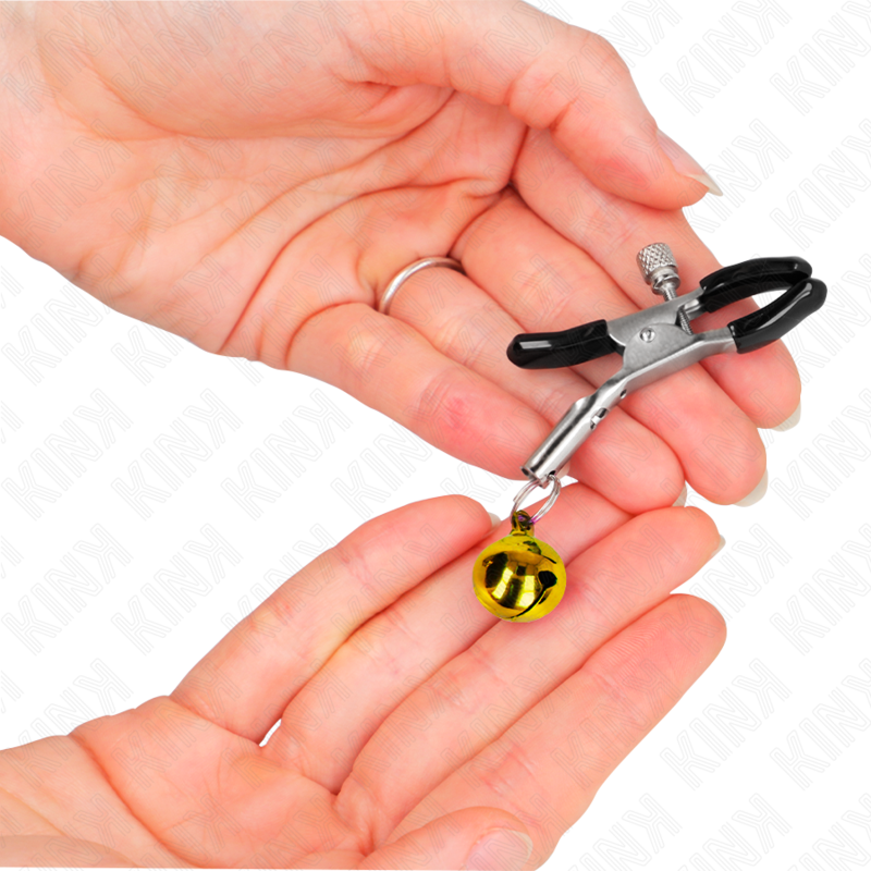 KINK - GOLD SINGLE BELL NIPPLE CLAMP 6 CM - Amore24