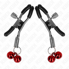 KINK - DOUBLE BELL NIPPLE CLAMP RED 6 CM - Amore24