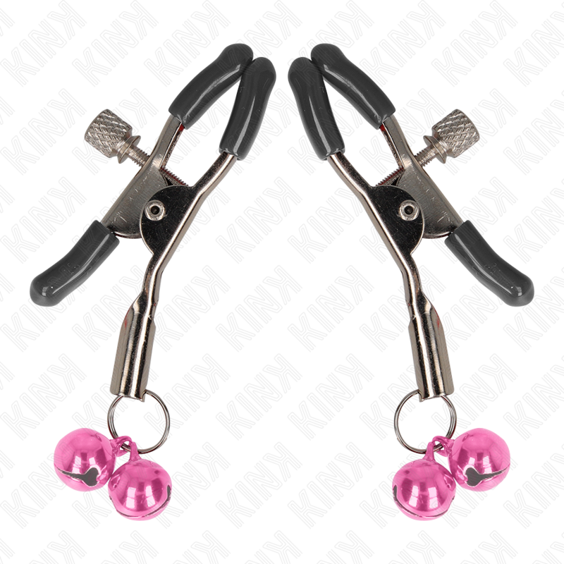 KINK - DOUBLE BELL NIPPLE CLAMP PINK 6 CM - Amore24
