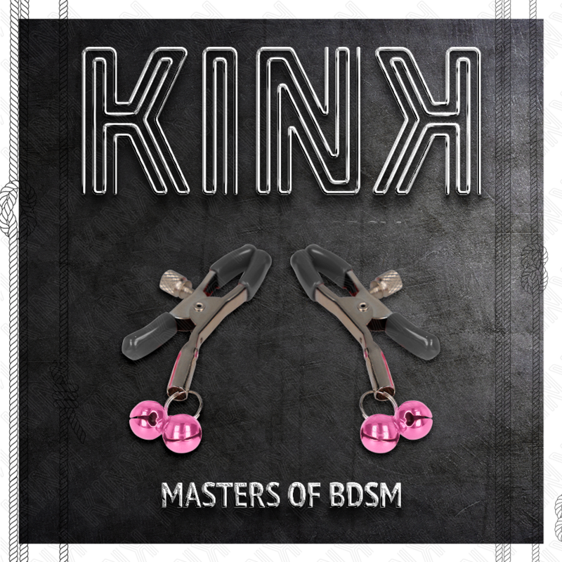 KINK - DOUBLE BELL NIPPLE CLAMP PINK 6 CM - Amore24