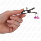 KINK - DOUBLE BELL NIPPLE CLAMP PINK 6 CM - Amore24