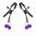 KINK - DOUBLE BELL NIPPLE CLAMP PURPLE 6 CM - Amore24