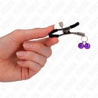 KINK - DOUBLE BELL NIPPLE CLAMP PURPLE 6 CM - Amore24