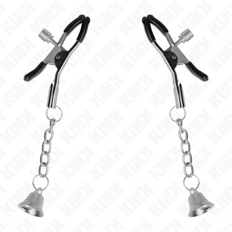 KINK - SILVER BELL PENDANT NIPPLE CLAMPS 6 CM - Amore24