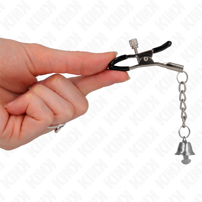 KINK - SILVER BELL PENDANT NIPPLE CLAMPS 6 CM - Amore24