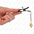 KINK - GOLD BELL PENDANT NIPPLE CLAMPS 6 CM - Amore24