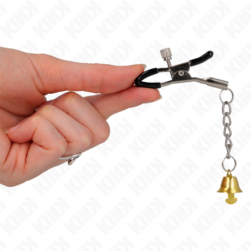 KINK - GOLD BELL PENDANT NIPPLE CLAMPS 6 CM - Amore24
