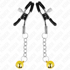KINK - GOLD JINGLE BELL PENDANT NIPPLE CLAMPS 6 CM - Amore24