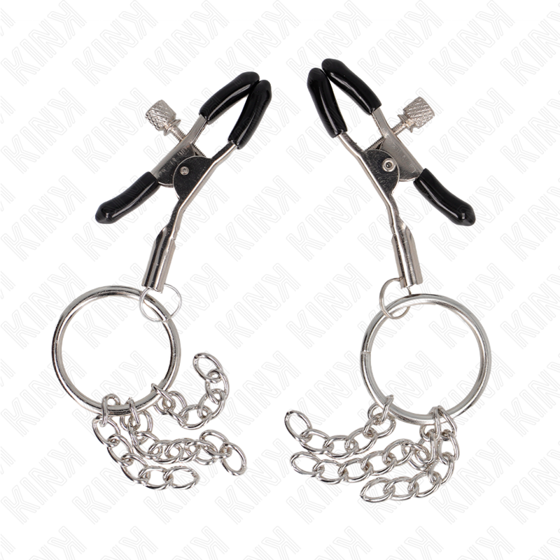 KINK - O RING NIPPLE CLAMP AND LITTLE CHAIN SILVER 6 CM - Amore24