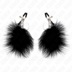 KINK - FEATHER NIPPLE CLAMP BLACK 7 CM - Amore24