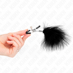 KINK - FEATHER NIPPLE CLAMP BLACK 7 CM - Amore24