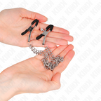 KINK - NIPPLE CLAMPS WITH 2 THICK CHAINS SILVER 20/23 CM - Amore24