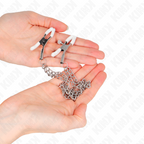 KINK - NIPPLE CLAMPS WITH 2 THIN CHAINS SILVER 20/23 CM - Amore24