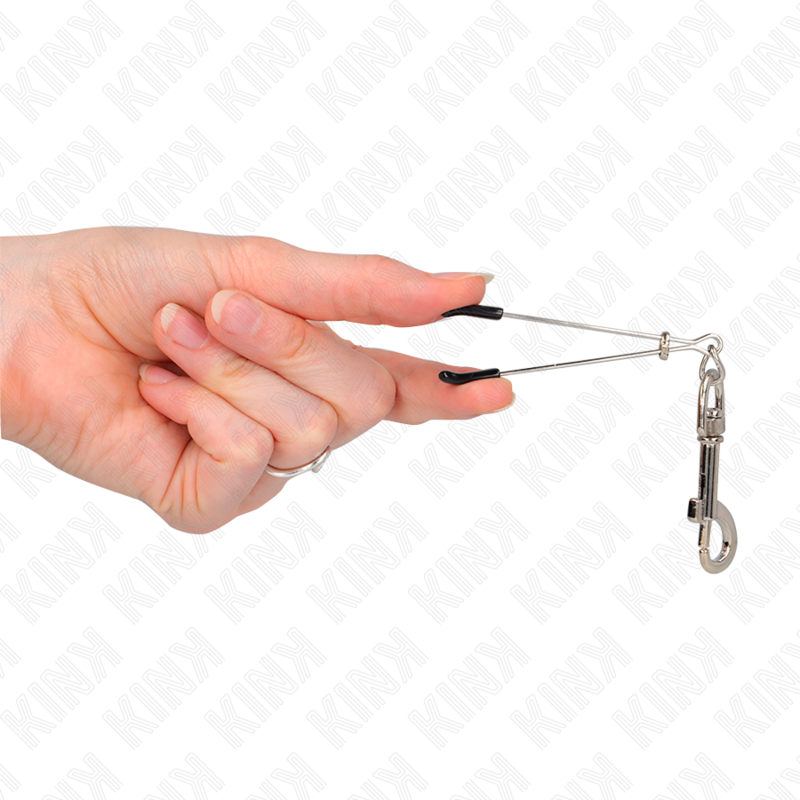 KINK - THIN HOOK NIPPLE CLAMP SILVER 7 CM - Amore24