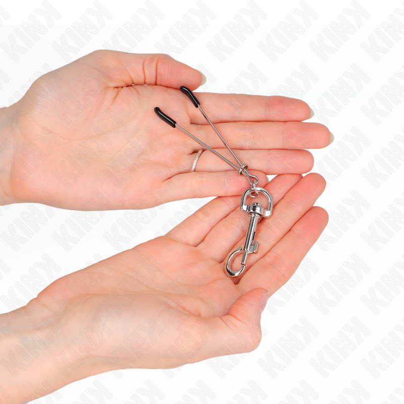 KINK - THIN HOOK NIPPLE CLAMP SILVER 7 CM - Amore24