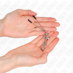 KINK - THIN HOOK NIPPLE CLAMP SILVER 7 CM - Amore24
