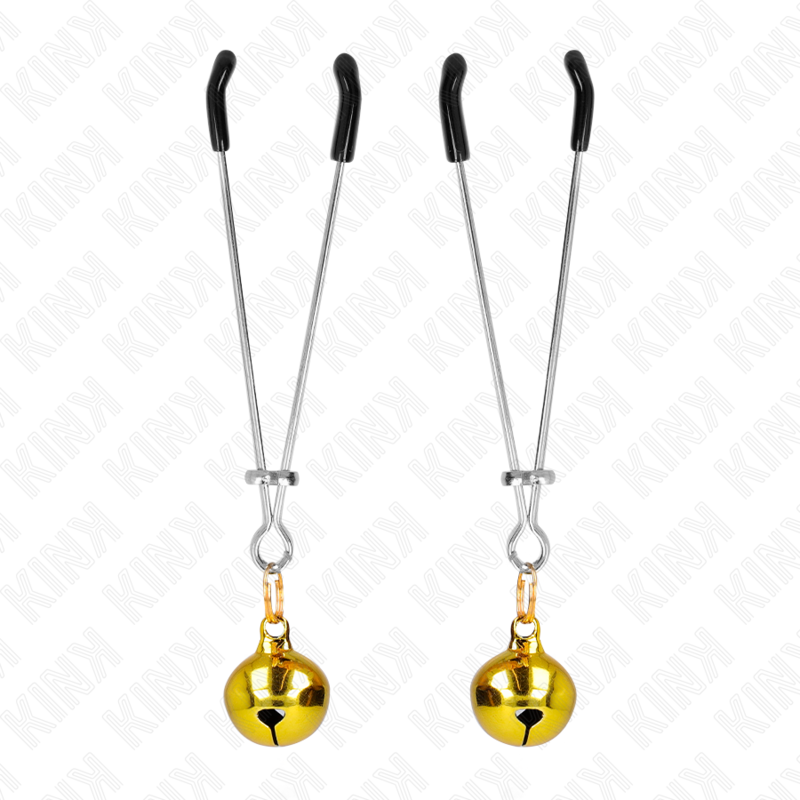 KINK - THIN BELL NIPPLE CLAMPS GOLD 7 CM - Amore24