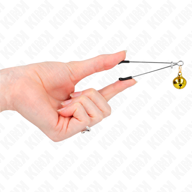 KINK - THIN BELL NIPPLE CLAMPS GOLD 7 CM - Amore24