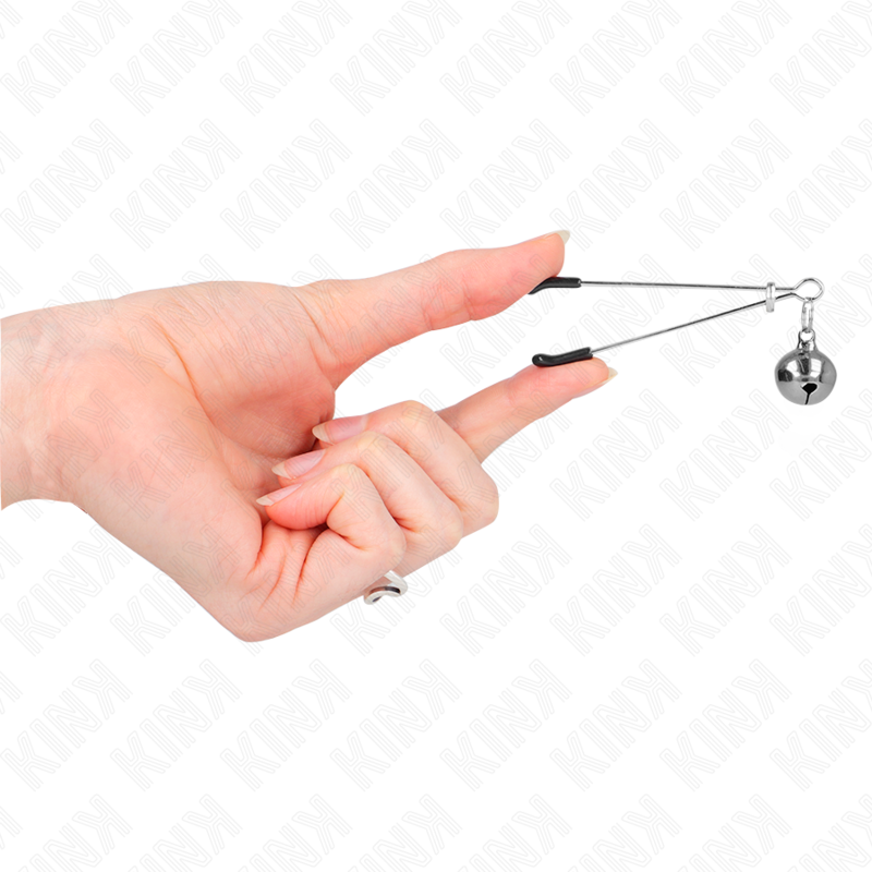 KINK - THIN BELL NIPPLE CLAMPS SILVER 7 CM - Amore24