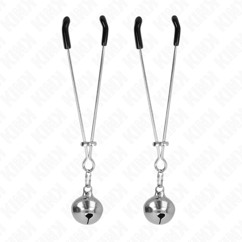 KINK - THIN BELL NIPPLE CLAMPS SILVER 7 CM - Amore24