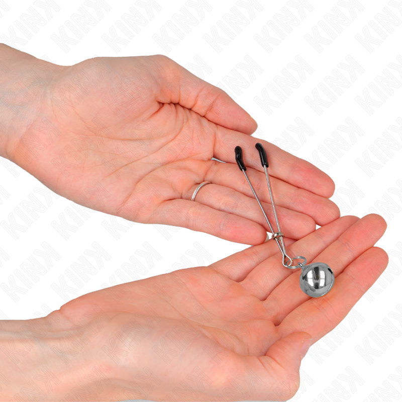KINK - THIN BELL NIPPLE CLAMPS SILVER 7 CM - Amore24
