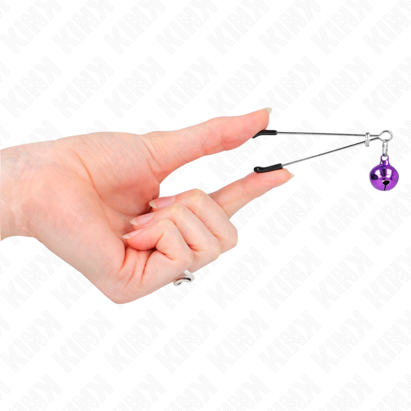 KINK - THIN BELL NIPPLE CLAMPS PURPLE 7 CM - Amore24